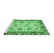 Sideview of Machine Washable Oriental Emerald Green Traditional Area Rugs, wshabs3236emgrn