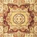 Square Abstract Brown Modern Rug, abs3237brn