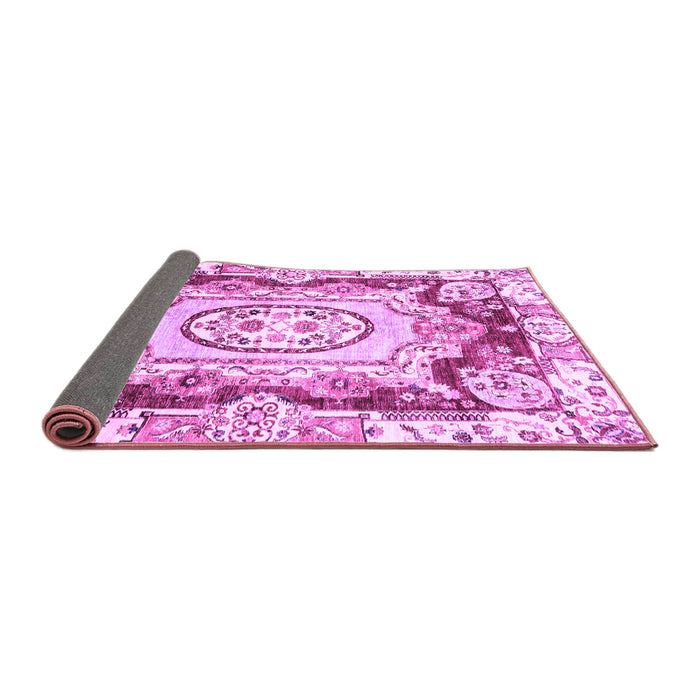 Sideview of Abstract Purple Modern Rug, abs3237pur