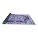 Sideview of Abstract Blue Modern Rug, abs3237blu