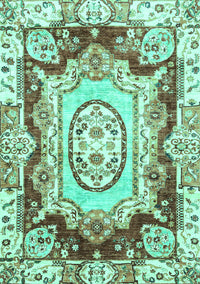 Abstract Turquoise Modern Rug, abs3237turq