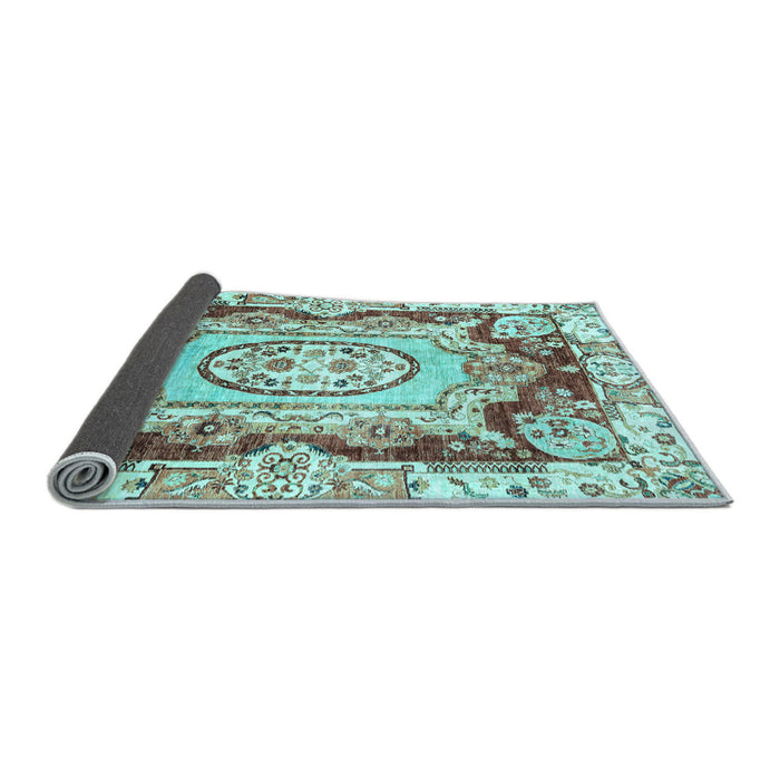 Sideview of Abstract Light Blue Modern Rug, abs3237lblu