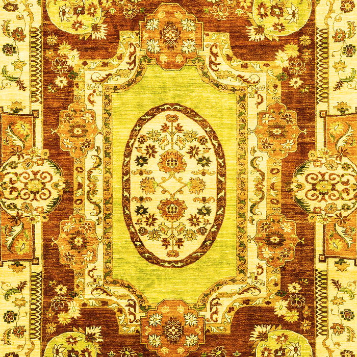 Machine Washable Abstract Yellow Modern Rug, wshabs3237yw