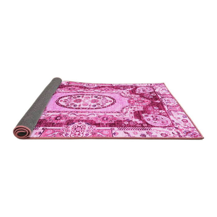 Sideview of Abstract Pink Modern Rug, abs3237pnk