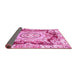 Sideview of Abstract Pink Modern Rug, abs3237pnk