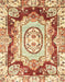 Machine Washable Abstract Brown Gold Rug, wshabs3237