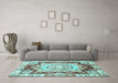 Machine Washable Abstract Light Blue Modern Rug in a Living Room, wshabs3237lblu