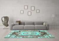 Machine Washable Abstract Light Blue Modern Rug, wshabs3237lblu