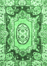 Abstract Emerald Green Modern Rug, abs3237emgrn