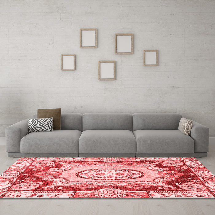 Modern Red Washable Rugs