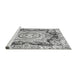 Sideview of Machine Washable Abstract Gray Modern Rug, wshabs3237gry