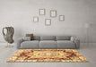 Machine Washable Abstract Brown Modern Rug in a Living Room,, wshabs3237brn