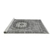 Sideview of Machine Washable Abstract Gray Modern Rug, wshabs3238gry