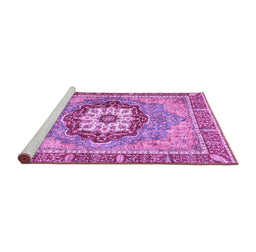 Sideview of Machine Washable Abstract Purple Modern Area Rugs, wshabs3238pur