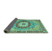 Sideview of Abstract Turquoise Modern Rug, abs3238turq