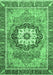 Machine Washable Abstract Emerald Green Modern Area Rugs, wshabs3238emgrn