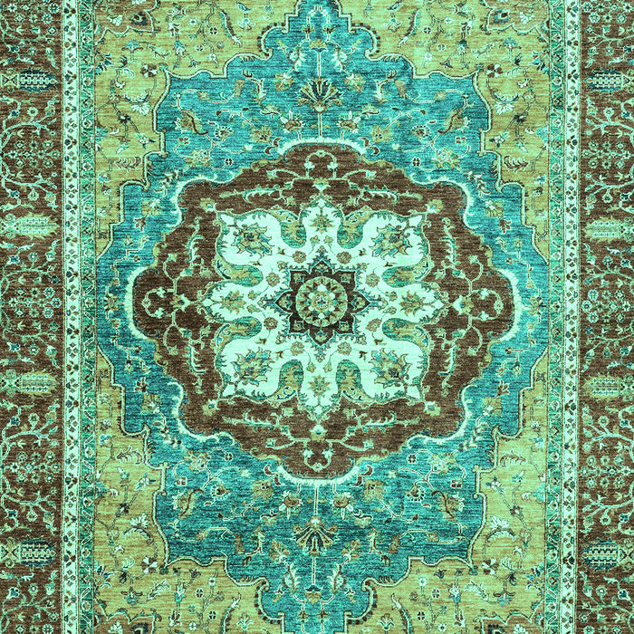 Machine Washable Abstract Turquoise Modern Area Rugs, wshabs3238turq
