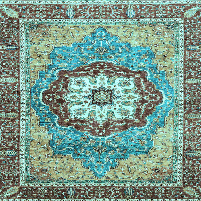 Square Machine Washable Abstract Light Blue Modern Rug, wshabs3238lblu