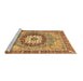 Sideview of Machine Washable Abstract Brown Modern Rug, wshabs3238brn