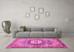 Machine Washable Abstract Pink Modern Rug in a Living Room, wshabs3238pnk