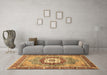 Machine Washable Abstract Brown Modern Rug in a Living Room,, wshabs3238brn