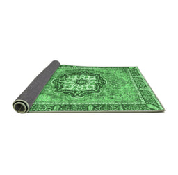 Sideview of Abstract Emerald Green Modern Rug, abs3238emgrn