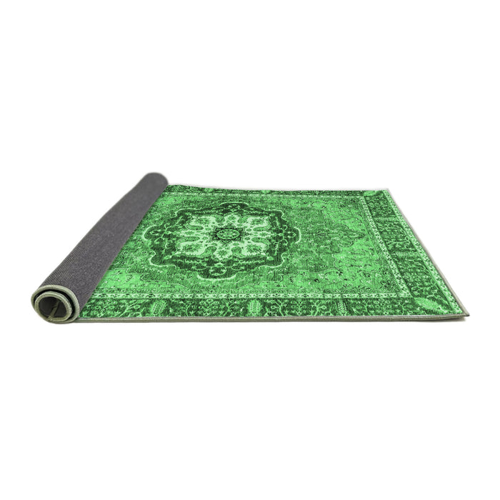 Sideview of Abstract Emerald Green Modern Rug, abs3238emgrn