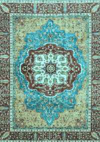 Abstract Light Blue Modern Rug, abs3238lblu