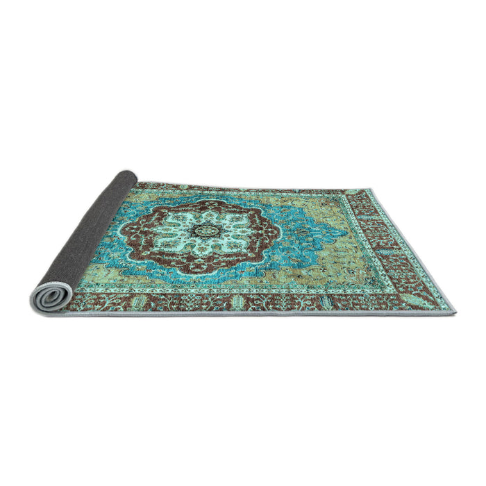 Sideview of Abstract Light Blue Modern Rug, abs3238lblu