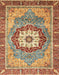 Abstract Brownish Green Modern Rug, abs3238