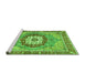 Sideview of Machine Washable Abstract Green Modern Area Rugs, wshabs3238grn