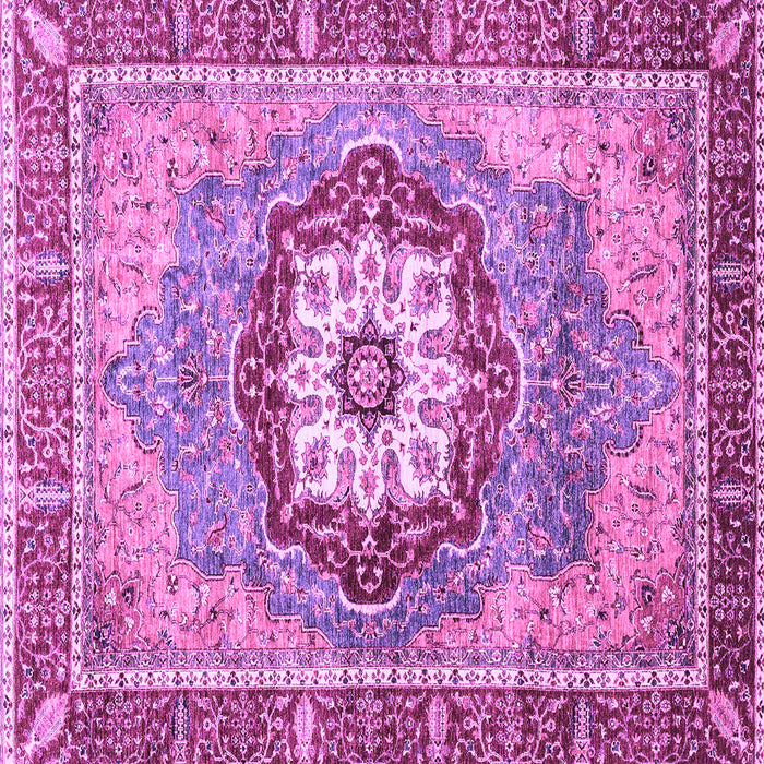 Square Machine Washable Abstract Purple Modern Area Rugs, wshabs3238pur