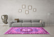 Machine Washable Abstract Purple Modern Area Rugs in a Living Room, wshabs3238pur