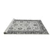 Sideview of Machine Washable Abstract Gray Modern Rug, wshabs3239gry