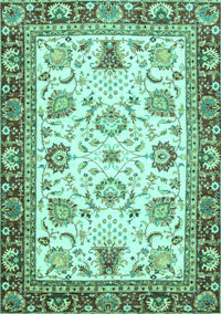 Abstract Turquoise Modern Rug, abs3239turq