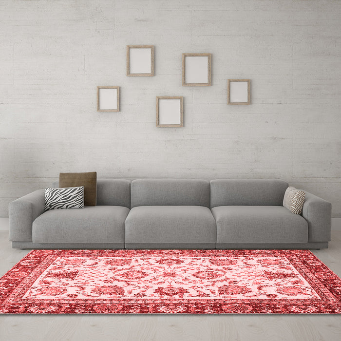 Modern Red Washable Rugs