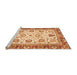 Sideview of Machine Washable Abstract Orange Modern Area Rugs, wshabs3239org