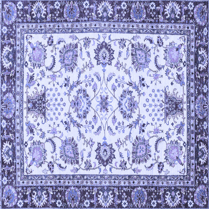 Square Abstract Blue Modern Rug, abs3239blu