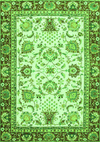 Abstract Green Modern Rug, abs3239grn