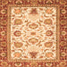 Square Abstract Orange Modern Rug, abs3239org