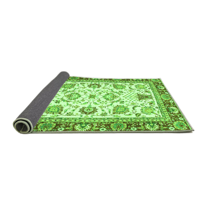 Sideview of Abstract Green Modern Rug, abs3239grn