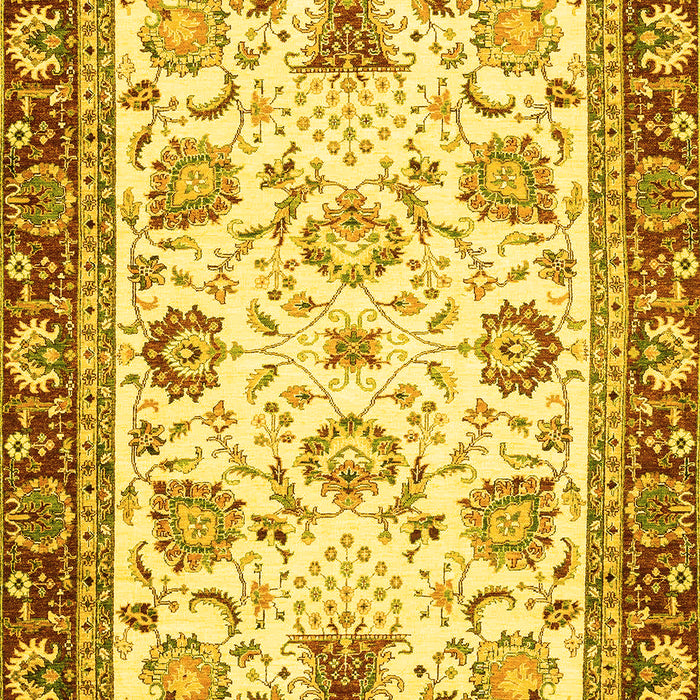 Abstract Yellow Modern Rug, abs3239yw