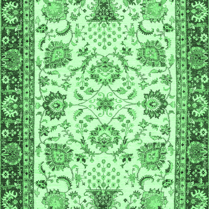 Machine Washable Abstract Emerald Green Modern Area Rugs, wshabs3239emgrn