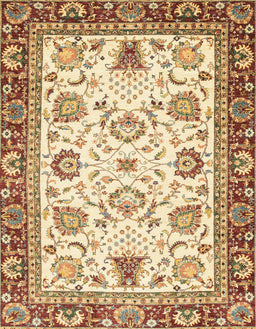 Machine Washable Abstract Red Rug, wshabs3239