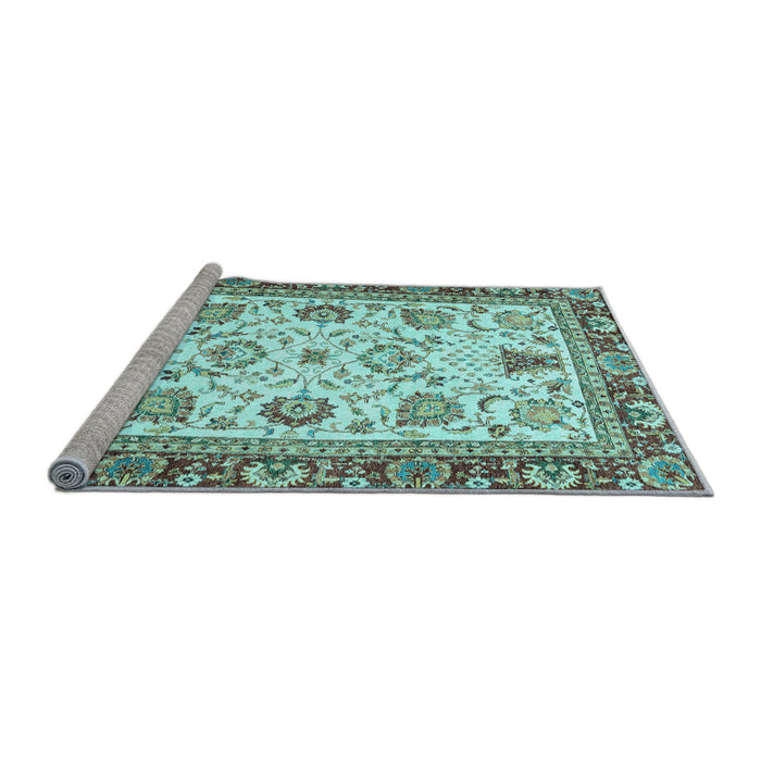 Sideview of Machine Washable Abstract Light Blue Modern Rug, wshabs3239lblu
