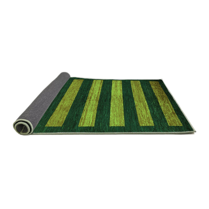 Sideview of Abstract Green Modern Rug, abs323grn