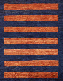 Abstract Chestnut Brown Modern Rug, abs323