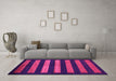 Machine Washable Abstract Pink Modern Rug in a Living Room, wshabs323pnk