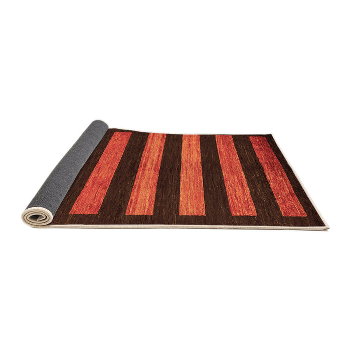 Sideview of Abstract Orange Modern Rug, abs323org