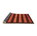 Sideview of Abstract Orange Modern Rug, abs323org